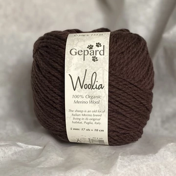 gepard woolia organikus merinoi gyapju fonal közepes vastagsagu kávébarna kávé coffee