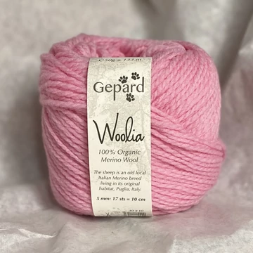 gepard woolia organikus merinoi gyapju fonal közepes vastagsagu bubblegum rozsaszin