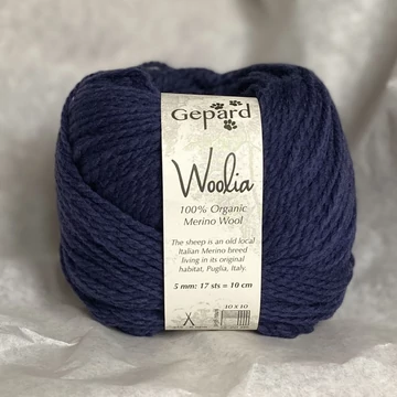 gepard woolia organikus merinoi gyapju fonal közepes vastagsagu navy tengerészkék kék 
