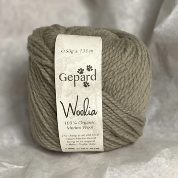 gepard woolia organikus merinoi gyapju fonal közepes vastagsagu zöld zsálya