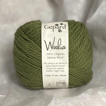 gepard woolia organikus merinoi gyapju fonal közepes vastagsagu zöld oliva