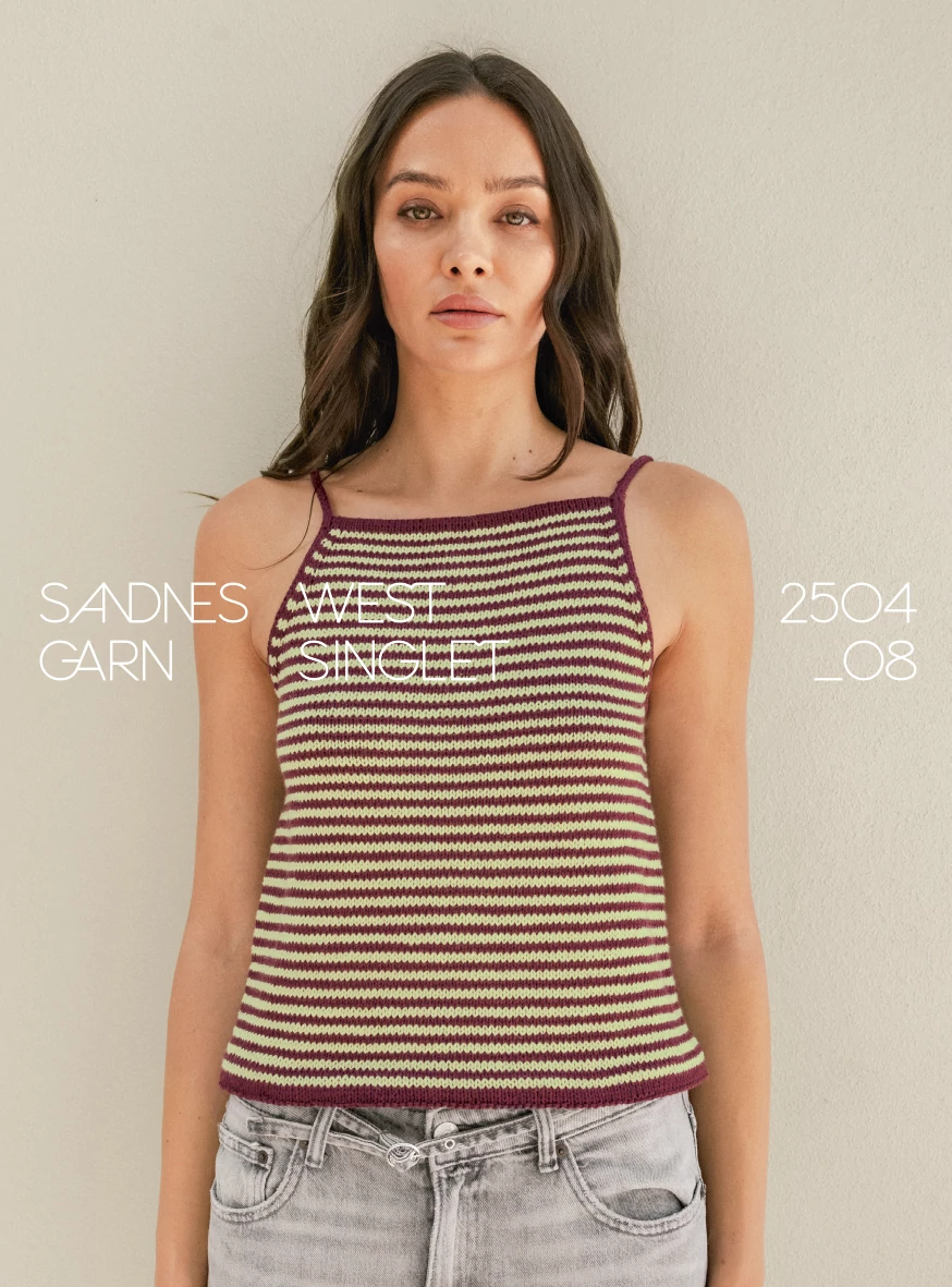 Sandnes Garn minta  - 2504 Summer Knit Nr8 - West singlet 